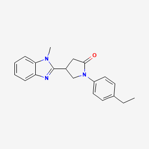 molecular formula C20H21N3O B6579232 1-(4-ethylphenyl)-4-(1-methyl-1H-1,3-benzodiazol-2-yl)pyrrolidin-2-one CAS No. 847394-58-5