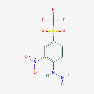 (2-nitro-4-trifluoromethanesulfonylphenyl)hydrazine