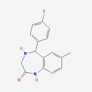 molecular formula C16H15FN2O B6579263 5-(4-fluorophenyl)-7-methyl-1,3,4,5-tetrahydro-2H-benzo[e][1,4]diazepin-2-one CAS No. 1023558-43-1