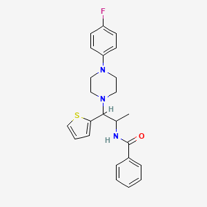 molecular formula C24H26FN3OS B6579276 N-{1-[4-(4-fluorophenyl)piperazin-1-yl]-1-(thiophen-2-yl)propan-2-yl}benzamide CAS No. 1321799-00-1