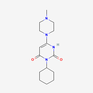 3-cyclohexyl-6-(4-methylpiperazin-1-yl)-1,2,3,4-tetrahydropyrimidine-2,4-dione