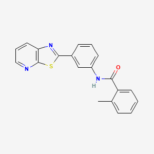 molecular formula C20H15N3OS B6579308 2-methyl-N-(3-{[1,3]thiazolo[5,4-b]pyridin-2-yl}phenyl)benzamide CAS No. 863589-24-6