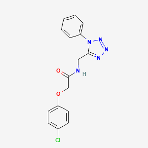 molecular formula C16H14ClN5O2 B6579319 2-(4-chlorophenoxy)-N-[(1-phenyl-1H-1,2,3,4-tetrazol-5-yl)methyl]acetamide CAS No. 921075-03-8
