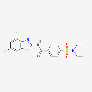 molecular formula C18H17Cl2N3O3S2 B6579327 N-(4,6-dichloro-1,3-benzothiazol-2-yl)-4-(diethylsulfamoyl)benzamide CAS No. 904818-22-0