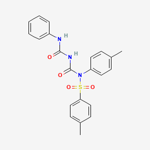 molecular formula C22H21N3O4S B6579362 N-(4-methylbenzenesulfonyl)-N-(4-methylphenyl)-1-[(phenylcarbamoyl)amino]formamide CAS No. 391220-06-7