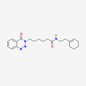 molecular formula C21H28N4O2 B6579388 N-[2-(cyclohex-1-en-1-yl)ethyl]-6-(4-oxo-3,4-dihydro-1,2,3-benzotriazin-3-yl)hexanamide CAS No. 440330-90-5