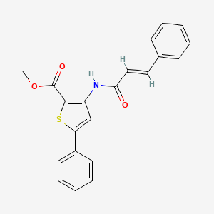 molecular formula C21H17NO3S B6579393 methyl 5-phenyl-3-[(2E)-3-phenylprop-2-enamido]thiophene-2-carboxylate CAS No. 1321906-73-3