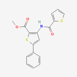 molecular formula C17H13NO3S2 B6579400 methyl 5-phenyl-3-(thiophene-2-amido)thiophene-2-carboxylate CAS No. 477326-36-6