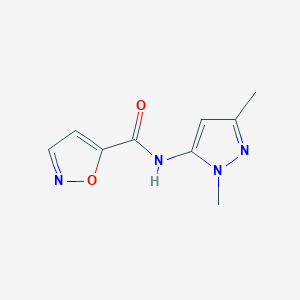 molecular formula C9H10N4O2 B6579428 N-(1,3-dimethyl-1H-pyrazol-5-yl)-1,2-oxazole-5-carboxamide CAS No. 1171827-50-1