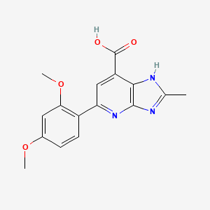 molecular formula C16H15N3O4 B6579435 5-(2,4-dimethoxyphenyl)-2-methyl-3H-imidazo[4,5-b]pyridine-7-carboxylic acid CAS No. 1021113-25-6