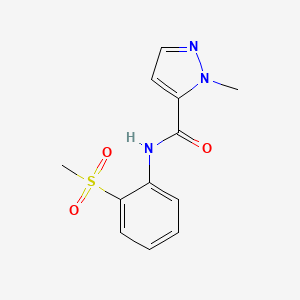 molecular formula C12H13N3O3S B6579436 N-(2-methanesulfonylphenyl)-1-methyl-1H-pyrazole-5-carboxamide CAS No. 1171142-47-4