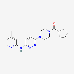 molecular formula C20H26N6O B6579457 6-(4-cyclopentanecarbonylpiperazin-1-yl)-N-(4-methylpyridin-2-yl)pyridazin-3-amine CAS No. 1040646-27-2