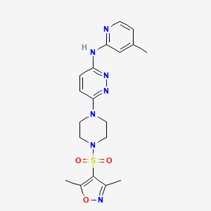 molecular formula C19H23N7O3S B6579468 6-{4-[(3,5-dimethyl-1,2-oxazol-4-yl)sulfonyl]piperazin-1-yl}-N-(4-methylpyridin-2-yl)pyridazin-3-amine CAS No. 1021072-80-9