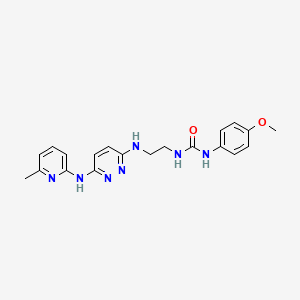 molecular formula C20H23N7O2 B6579480 1-(4-methoxyphenyl)-3-[2-({6-[(6-methylpyridin-2-yl)amino]pyridazin-3-yl}amino)ethyl]urea CAS No. 1021072-88-7