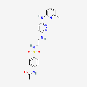 molecular formula C20H23N7O3S B6579490 N-(4-{[2-({6-[(6-methylpyridin-2-yl)amino]pyridazin-3-yl}amino)ethyl]sulfamoyl}phenyl)acetamide CAS No. 1021109-60-3