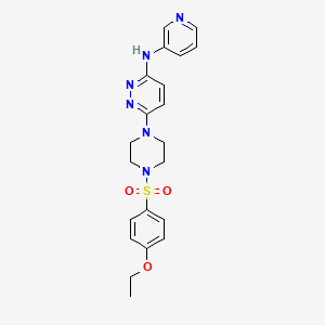 molecular formula C21H24N6O3S B6579500 6-[4-(4-ethoxybenzenesulfonyl)piperazin-1-yl]-N-(pyridin-3-yl)pyridazin-3-amine CAS No. 1021038-97-0
