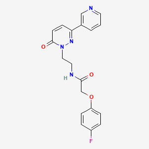 molecular formula C19H17FN4O3 B6579504 2-(4-fluorophenoxy)-N-{2-[6-oxo-3-(pyridin-3-yl)-1,6-dihydropyridazin-1-yl]ethyl}acetamide CAS No. 1105207-96-2