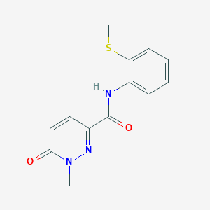 molecular formula C13H13N3O2S B6579511 1-methyl-N-[2-(methylsulfanyl)phenyl]-6-oxo-1,6-dihydropyridazine-3-carboxamide CAS No. 1040662-26-7