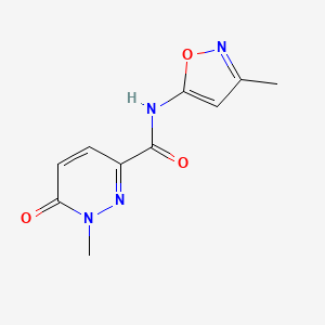 molecular formula C10H10N4O3 B6579515 1-methyl-N-(3-methylisoxazol-5-yl)-6-oxo-1,6-dihydropyridazine-3-carboxamide CAS No. 1040662-47-2
