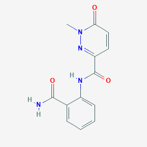 molecular formula C13H12N4O3 B6579517 N-(2-carbamoylphenyl)-1-methyl-6-oxo-1,6-dihydropyridazine-3-carboxamide CAS No. 1040662-54-1