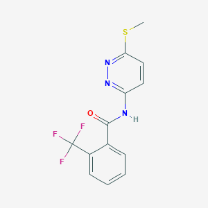 N-[6-(methylsulfanyl)pyridazin-3-yl]-2-(trifluoromethyl)benzamide