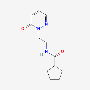 molecular formula C12H17N3O2 B6579573 N-(2-(6-oxopyridazin-1(6H)-yl)ethyl)cyclopentanecarboxamide CAS No. 1049493-90-4