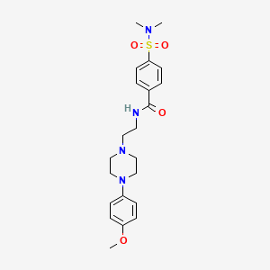 molecular formula C22H30N4O4S B6579589 4-(dimethylsulfamoyl)-N-{2-[4-(4-methoxyphenyl)piperazin-1-yl]ethyl}benzamide CAS No. 1049345-24-5