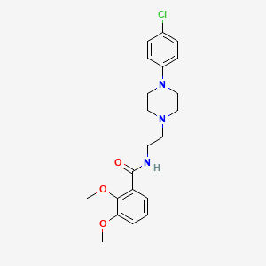 molecular formula C21H26ClN3O3 B6579604 N-{2-[4-(4-chlorophenyl)piperazin-1-yl]ethyl}-2,3-dimethoxybenzamide CAS No. 1049414-74-5