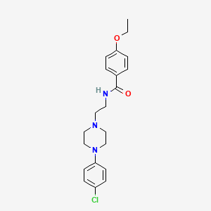 molecular formula C21H26ClN3O2 B6579611 N-{2-[4-(4-chlorophenyl)piperazin-1-yl]ethyl}-4-ethoxybenzamide CAS No. 1049371-98-3