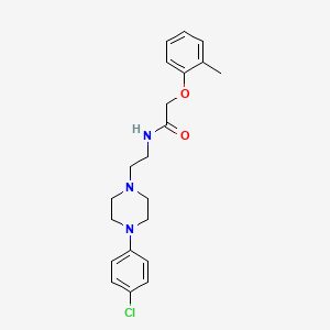 molecular formula C21H26ClN3O2 B6579612 N-{2-[4-(4-chlorophenyl)piperazin-1-yl]ethyl}-2-(2-methylphenoxy)acetamide CAS No. 1049416-52-5