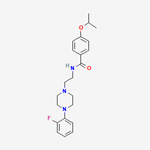 molecular formula C22H28FN3O2 B6579615 N-{2-[4-(2-fluorophenyl)piperazin-1-yl]ethyl}-4-(propan-2-yloxy)benzamide CAS No. 1049472-19-6