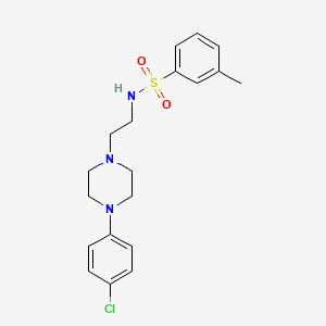 molecular formula C19H24ClN3O2S B6579630 N-{2-[4-(4-chlorophenyl)piperazin-1-yl]ethyl}-3-methylbenzene-1-sulfonamide CAS No. 1049466-83-2
