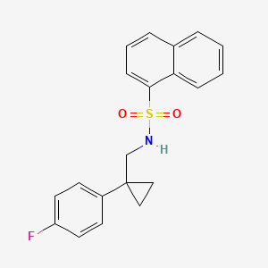 N-{[1-(4-fluorophenyl)cyclopropyl]methyl}naphthalene-1-sulfonamide