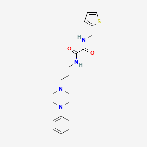 molecular formula C20H26N4O2S B6579719 N'-[3-(4-phenylpiperazin-1-yl)propyl]-N-[(thiophen-2-yl)methyl]ethanediamide CAS No. 1049567-74-9