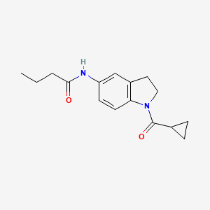 molecular formula C16H20N2O2 B6579734 N-(1-cyclopropanecarbonyl-2,3-dihydro-1H-indol-5-yl)butanamide CAS No. 1049561-87-6