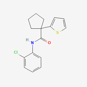 molecular formula C16H16ClNOS B6579739 N-(2-chlorophenyl)-1-(thiophen-2-yl)cyclopentane-1-carboxamide CAS No. 1049526-56-8