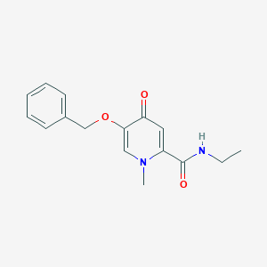 molecular formula C16H18N2O3 B6579741 5-(benzyloxy)-N-ethyl-1-methyl-4-oxo-1,4-dihydropyridine-2-carboxamide CAS No. 1049570-41-3