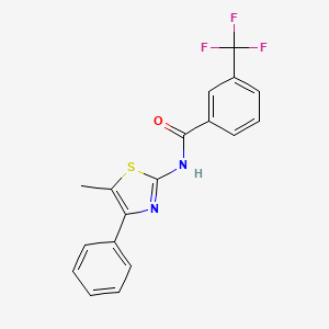 N-(5-methyl-4-phenyl-1,3-thiazol-2-yl)-3-(trifluoromethyl)benzamide