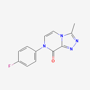 molecular formula C12H9FN4O B6579779 7-(4-fluorophenyl)-3-methyl-7H,8H-[1,2,4]triazolo[4,3-a]pyrazin-8-one CAS No. 946236-42-6