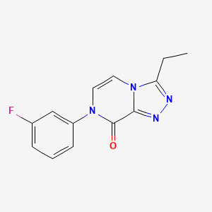 molecular formula C13H11FN4O B6579786 3-ethyl-7-(3-fluorophenyl)-7H,8H-[1,2,4]triazolo[4,3-a]pyrazin-8-one CAS No. 946386-41-0