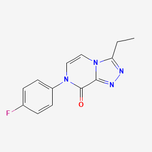 3-ethyl-7-(4-fluorophenyl)-7H,8H-[1,2,4]triazolo[4,3-a]pyrazin-8-one