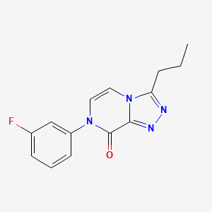 molecular formula C14H13FN4O B6579807 7-(3-fluorophenyl)-3-propyl-7H,8H-[1,2,4]triazolo[4,3-a]pyrazin-8-one CAS No. 946237-15-6