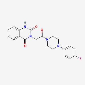 molecular formula C20H19FN4O3 B6579855 3-{2-[4-(4-fluorophenyl)piperazin-1-yl]-2-oxoethyl}-1,2,3,4-tetrahydroquinazoline-2,4-dione CAS No. 879757-69-4