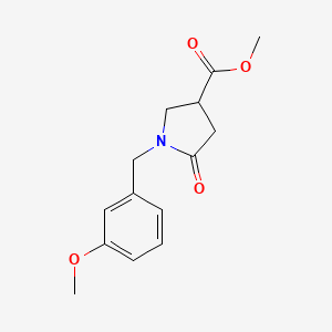 molecular formula C14H17NO4 B6579866 methyl 1-[(3-methoxyphenyl)methyl]-5-oxopyrrolidine-3-carboxylate CAS No. 1172904-84-5