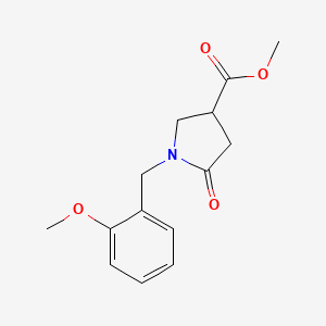 molecular formula C14H17NO4 B6579874 methyl 1-[(2-methoxyphenyl)methyl]-5-oxopyrrolidine-3-carboxylate CAS No. 1170654-09-7