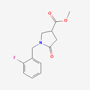 molecular formula C13H14FNO3 B6579878 methyl 1-[(2-fluorophenyl)methyl]-5-oxopyrrolidine-3-carboxylate CAS No. 1171491-08-9