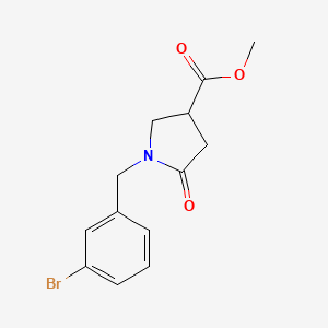 molecular formula C13H14BrNO3 B6579883 methyl 1-[(3-bromophenyl)methyl]-5-oxopyrrolidine-3-carboxylate CAS No. 1172707-30-0