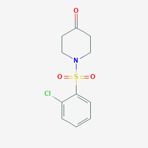 molecular formula C11H12ClNO3S B6579919 1-(2-chlorobenzenesulfonyl)piperidin-4-one CAS No. 911644-00-3