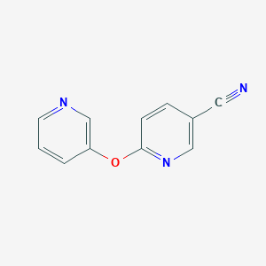 molecular formula C11H7N3O B6579932 6-(吡啶-3-yloxy)吡啶-3-腈 CAS No. 1152524-85-0