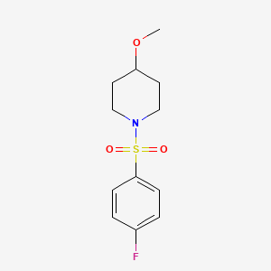molecular formula C12H16FNO3S B6579952 1-(4-fluorobenzenesulfonyl)-4-methoxypiperidine CAS No. 1156192-46-9